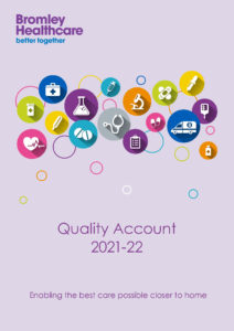 Bromley Healthcare Quality Account 2021-2022 cover